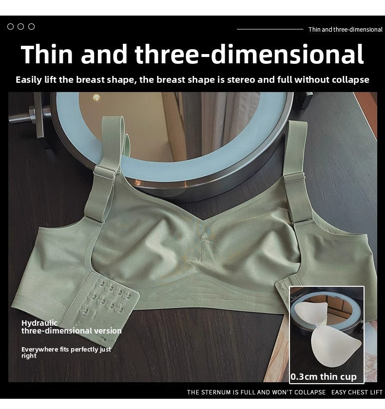 Wire-Free T-Shirt Bra - Women's Wire-Free V-Neck Cross Mesh Bra Comfortable Support T-Shirt Bra Wire-Free Seamless Gathered Everyday Bra