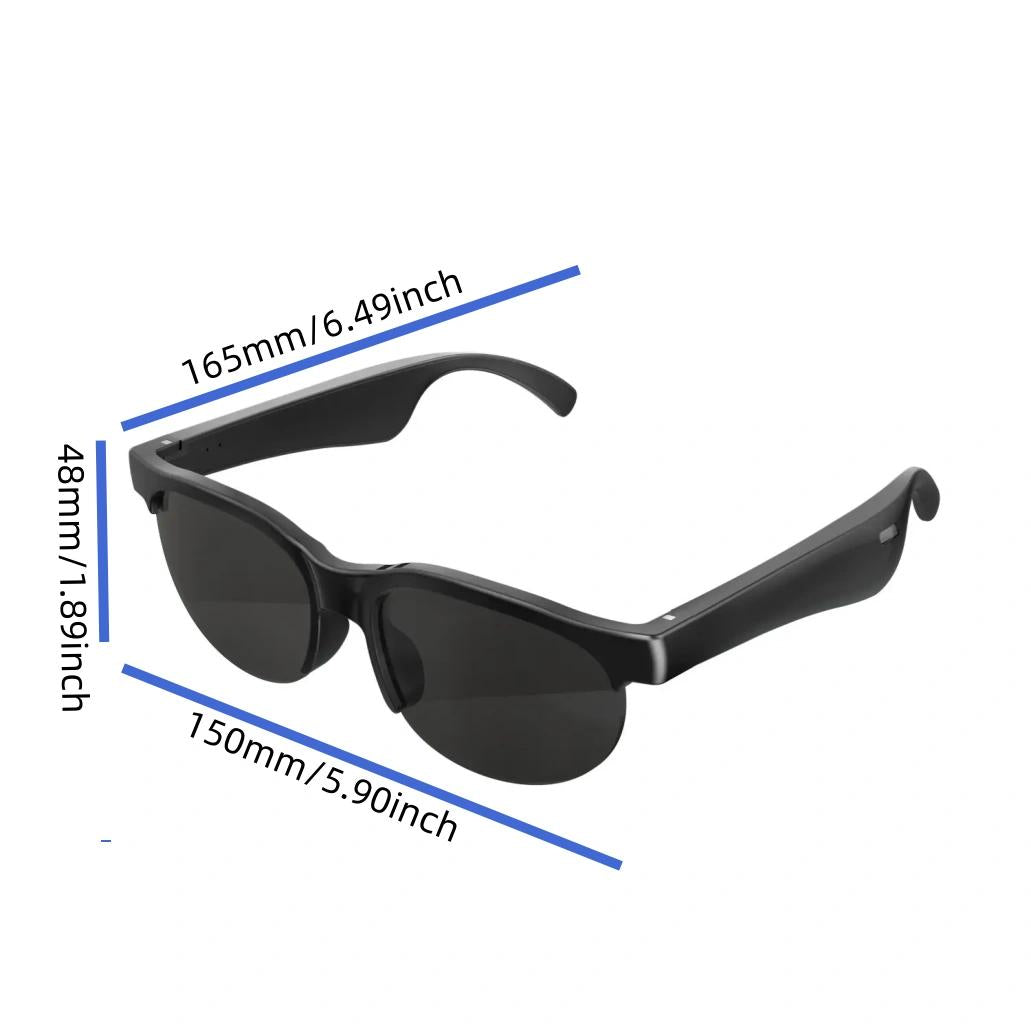 MiZEAN G1 TWS Smart Audio Sunglasses, Stereo Speakers, Hands-Free Calls & Music Playback, Anti-Blue Light, Men & Women Sports Outdoor Glasses