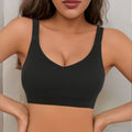 Wire-Free T-Shirt Bra - Women's Wire-Free V-Neck Cross Mesh Bra Comfortable Support T-Shirt Bra Wire-Free Seamless Gathered Everyday Bra