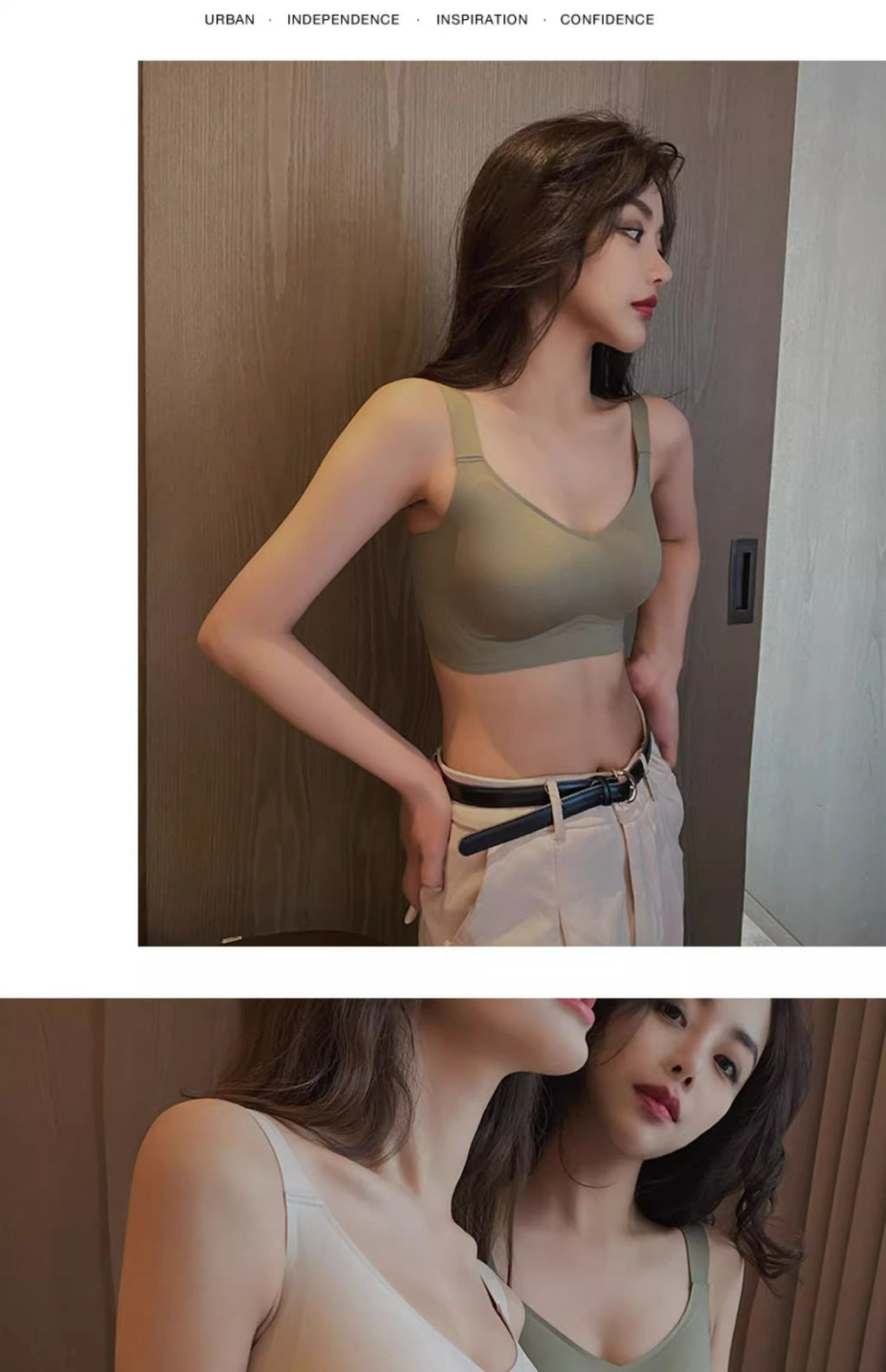Wire-Free T-Shirt Bra - Women's Wire-Free V-Neck Cross Mesh Bra Comfortable Support T-Shirt Bra Wire-Free Seamless Gathered Everyday Bra