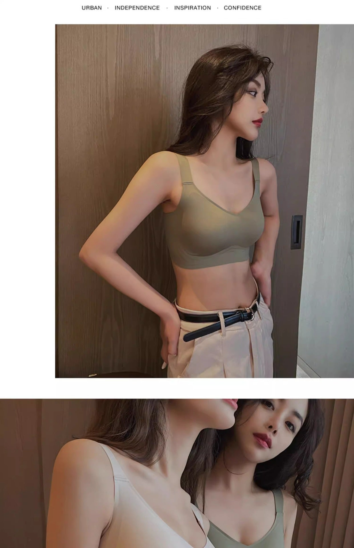 Wire-Free T-Shirt Bra - Women's Wire-Free V-Neck Cross Mesh Bra Comfortable Support T-Shirt Bra Wire-Free Seamless Gathered Everyday Bra