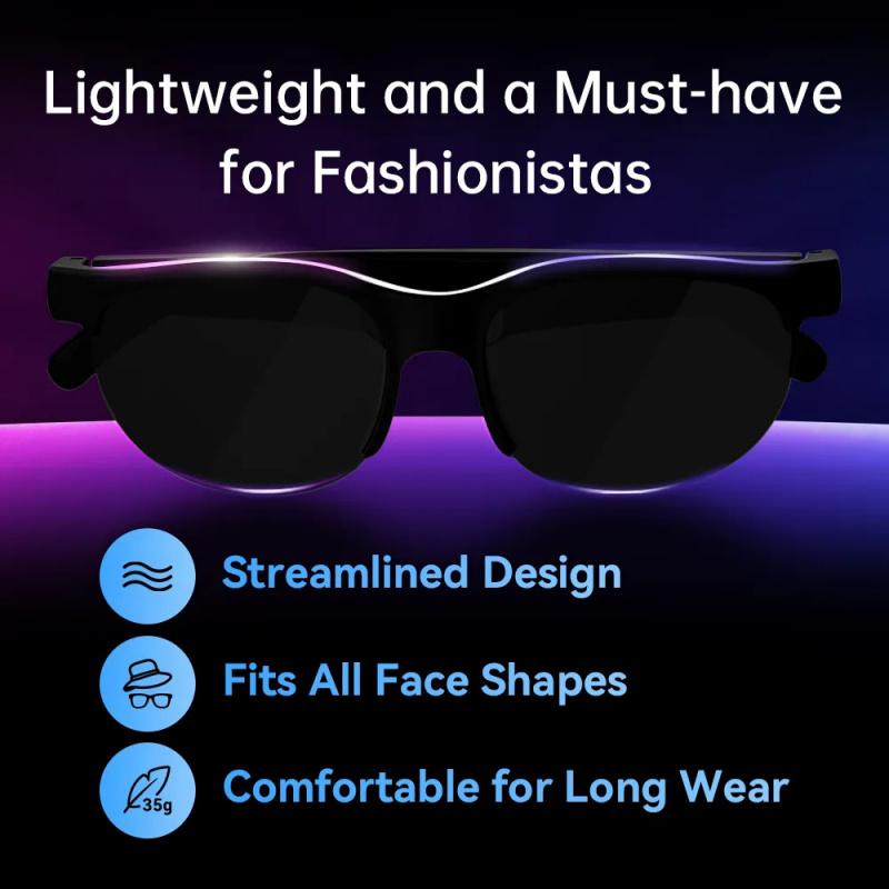 MiZEAN G1 TWS Smart Audio Sunglasses, Stereo Speakers, Hands-Free Calls & Music Playback, Anti-Blue Light, Men & Women Sports Outdoor Glasses